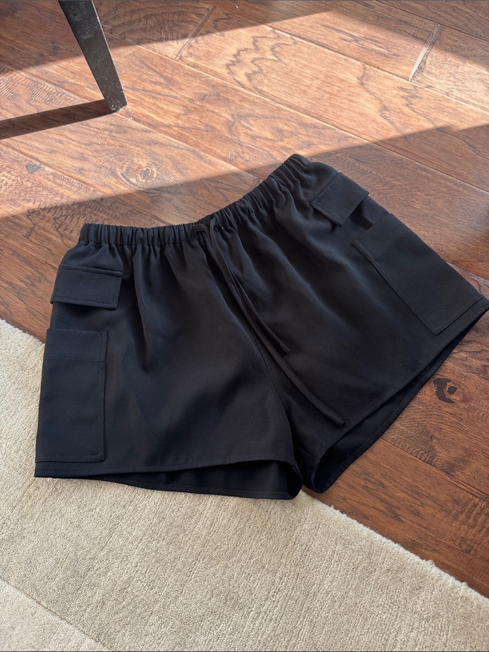Reformation Black Cargo Shorts Size S/M